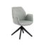 Scaun tapitat rotativ gri deschis/negru Aura