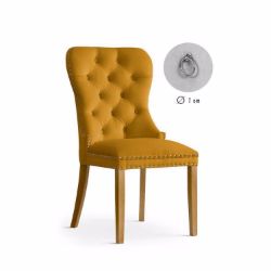 Scaun tapitat miere/stejar Madame