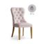 Scaun tapitat roz/stejar Madame