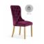 Scaun tapitat mov inchis/stejar Madame