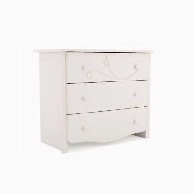 	Comoda cu 3 sertare alb Sweet