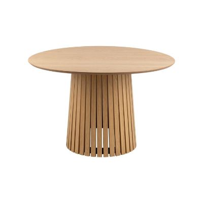 Masa dining rotunda fixa 120 cm stejar natur Christo