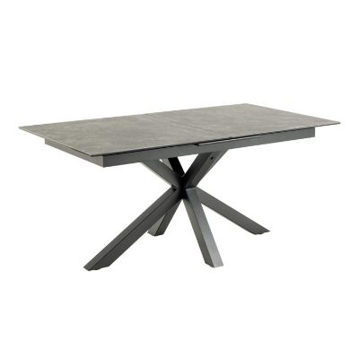 Masa dining extensibila 168/210 cm blat negru Heaven
