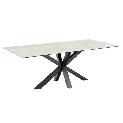 Masa dining fixa 200 cm blat ceramic gri Heaven