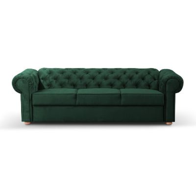 Canapea extensibila 3 locuri verde/natur Valentino
