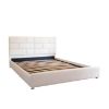 Pat tapitat 140 x 200 cm piele ecologica crem Lago