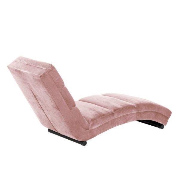 Sezlong living roz prafuit/negru Slinky
