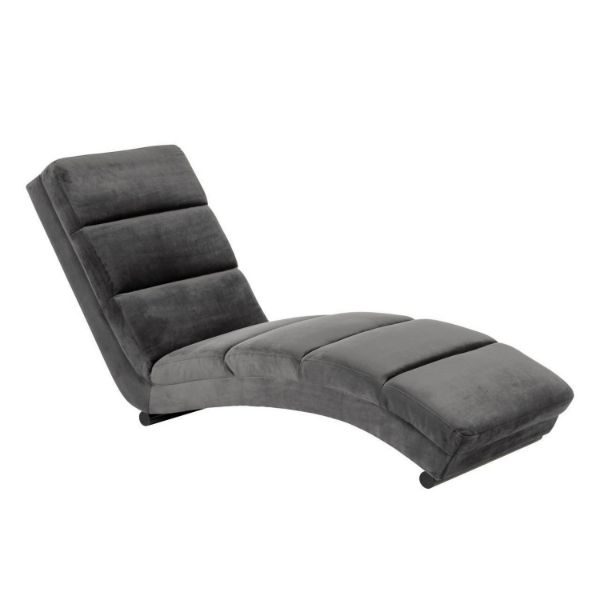 Sezlong living gri inchis/negru Slinky