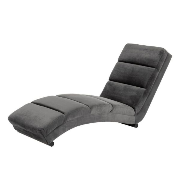 Sezlong living gri inchis/negru Slinky