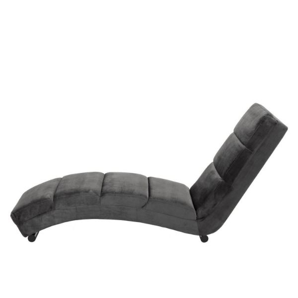 Sezlong living gri inchis/negru Slinky