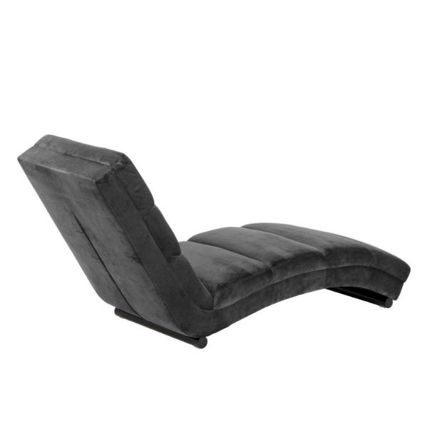 Sezlong living gri inchis/negru Slinky