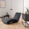 Sezlong living gri inchis/negru Slinky