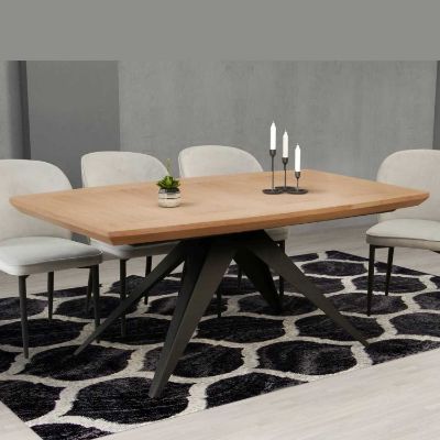 Masa extensibila 200/300 cm stejar/negru Sima