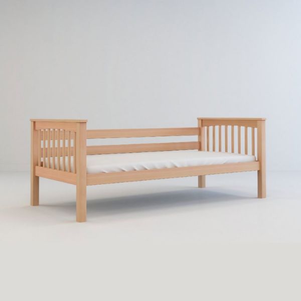 Pat 90 x 200 cm din lemn de fag natur Lea