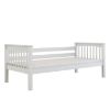 Pat 90 x 200 cm din lemn de fag cu finisaj alb Lea