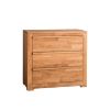 Comoda 3 sertare, lemn masiv stejar, Wild Oak