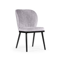 Scaun tapitat gri deschis/negru Shelly Pro