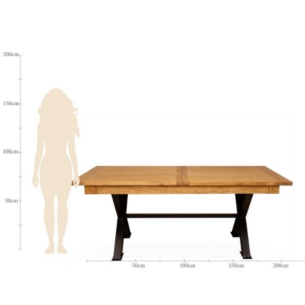 Masa extensibila 200/280 cm natur/negru Ravon