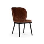 Scaun tapitat maro/negru Shelly Pro