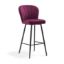 Scaun bar tapitat mov inchis/negru Shelly 70