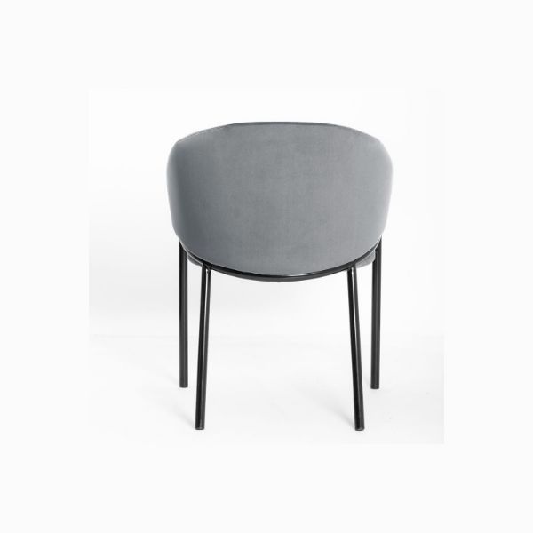 	Scaun tapitat gri/negru Fancy