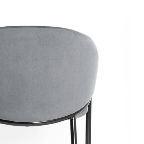 	Scaun tapitat gri/negru Fancy