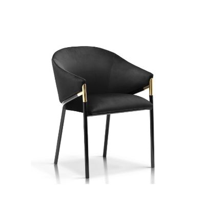Scaun tapitat negru Fancy