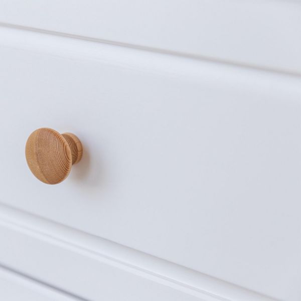 	Bufet inalt 1 usa 2 sertare lemn masiv alb/natur Marone