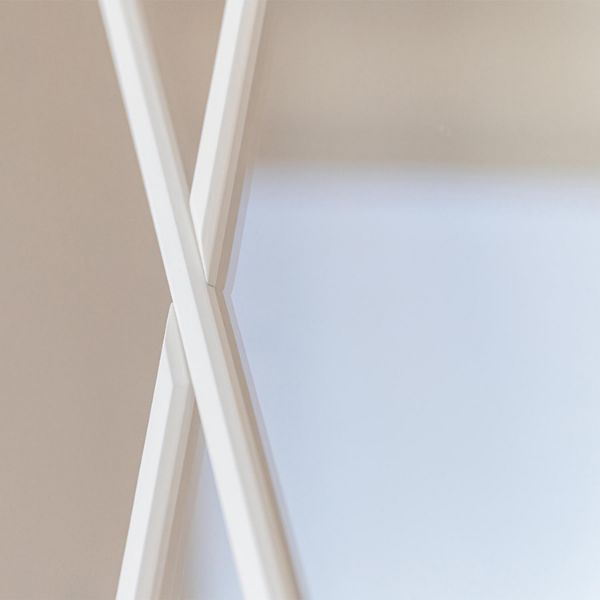 Bufet inalt 1 usa 2 sertare lemn masiv alb/natur Marone