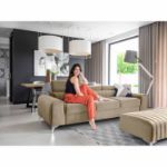 Canapea extensibila 3 locuri cappuccino Laurence