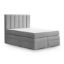Pat tapitat boxspring 160 x 200 cm gri deschis Malaga