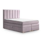 Pat tapitat boxspring 140 x 200 cm roz Malaga