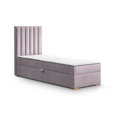 Pat tapitat boxspring 90 x 200 cm roz Malaga