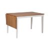 Masa dining dreptunghiulara extensibila 120/160 cm stejar natur/alb Brisbane