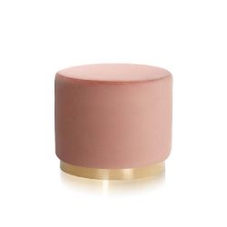 Taburet rotund roz inchis/auriu Sisi