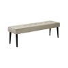 Banca tapitata 140 cm gri deschis Glory