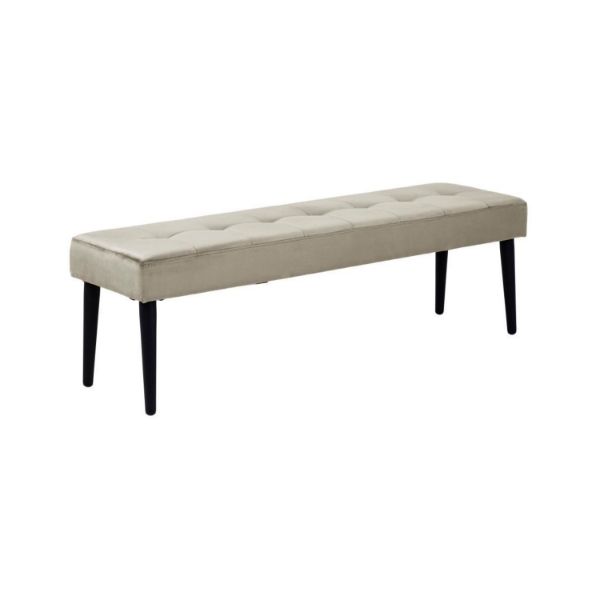 Banca tapitata 140 cm gri deschis Glory
