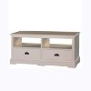 Comoda TV, 2 sertare, 2 nise, lemn masiv, ivoire, Mara