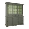 Vitrina 6 usi si 5 sertare verde antichizat Mara