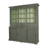 Vitrina 6 usi si 5 sertare verde antichizat Mara