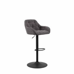Scaun bar reglabil textil boucle gri Brooke