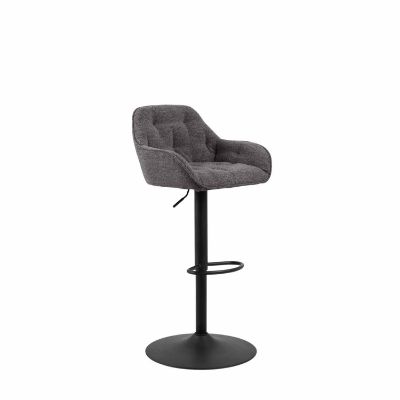 Scaun bar reglabil textil boucle gri Brooke