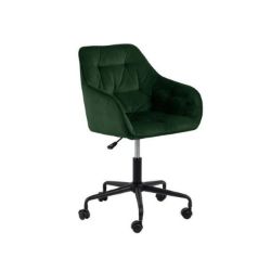 Scaun birou cu brate tapitat rotativ verde padure Brooke