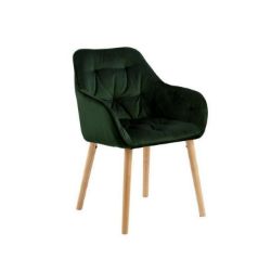 Scaun tapitat verde padure/natur Brooke
