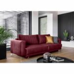 Canapea extensibila 3 locuri bordeaux Elise