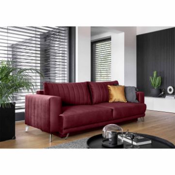 Canapea extensibila 3 locuri bordeaux Elise