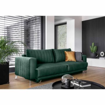 Canapea extensibila 3 locuri verde inchis Elise