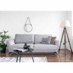 Canapea extensibila 3 locuri gri deschis Megis