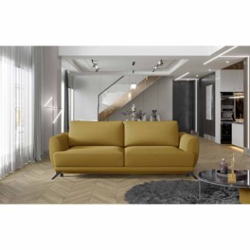 Canapea extensibila 3 locuri galben mustar Megis