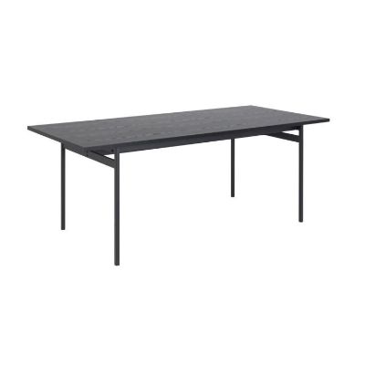 Masa dining fixa 200 cm, negru, Angus